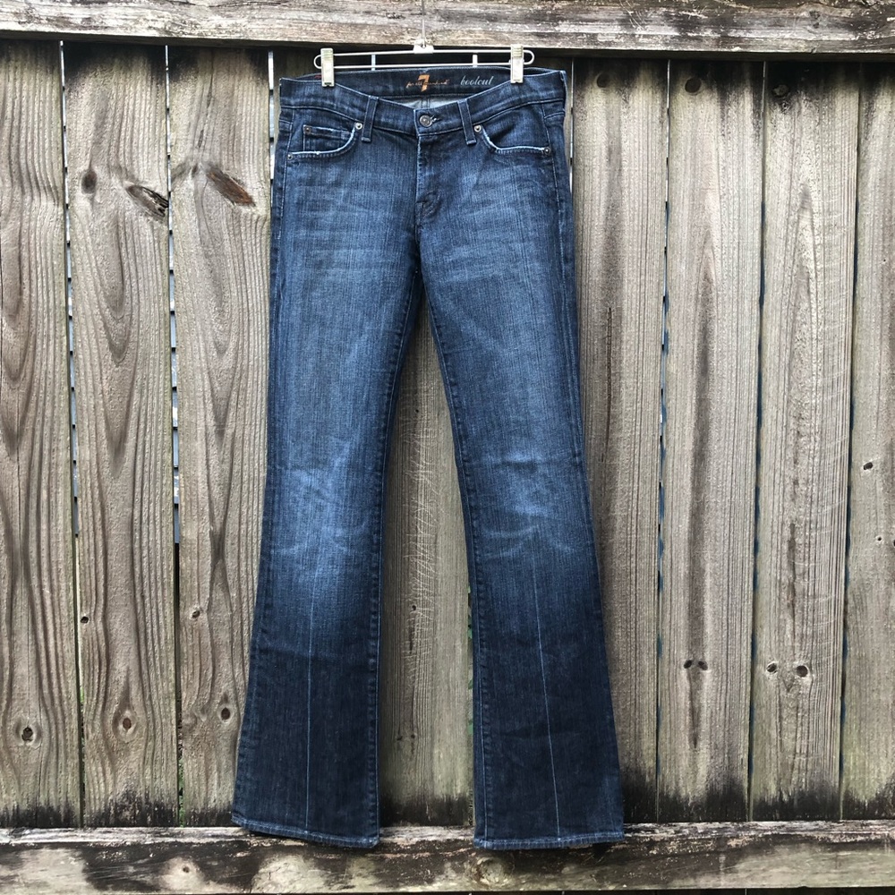 7 For All Mankind Vintage Y2K Low Rise Bootcut Jeans Dark Wash Size 28